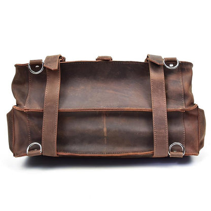 Steel Horse Leather Gustav Messenger Bag | Large Capacity Vintage Leather Messenger Bag