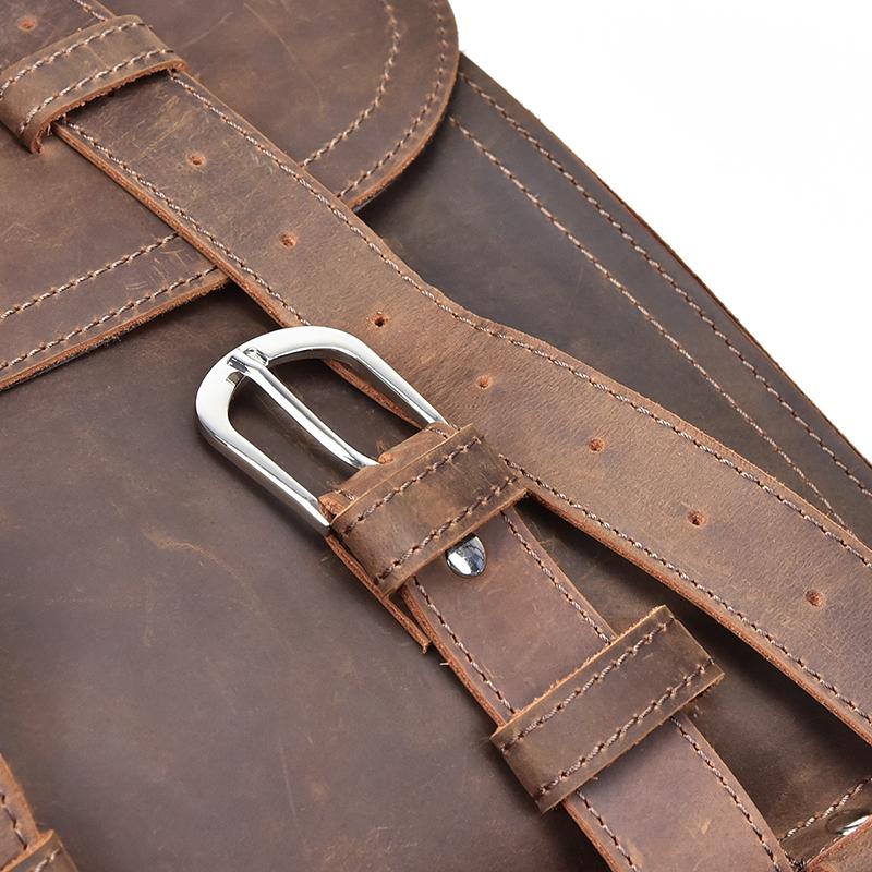 Steel Horse Leather Gustav Messenger Bag | Large Capacity Vintage Leather Messenger Bag