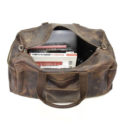 Steel Horse Leather Colden Duffle Bag | Large Capacity Leather Weekender