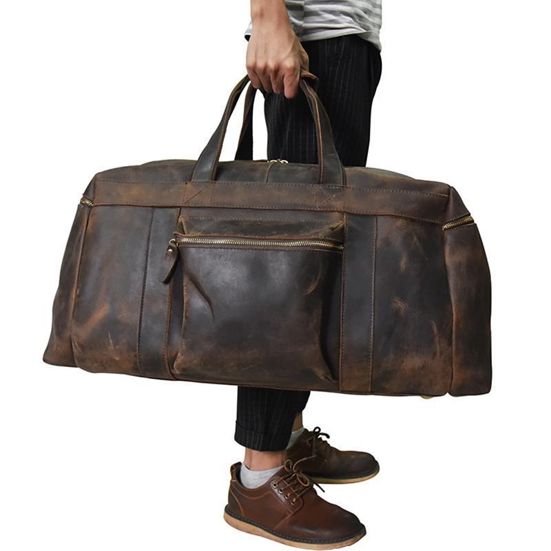 Steel Horse Leather Colden Duffle Bag | Large Capacity Leather Weekender