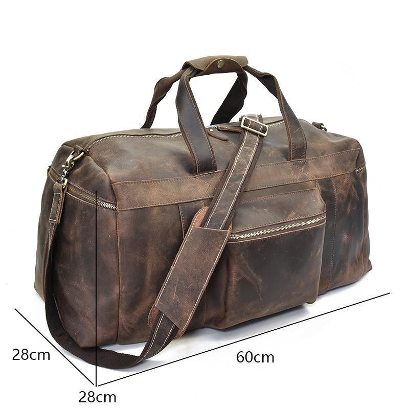 Steel Horse Leather Colden Duffle Bag | Large Capacity Leather Weekender