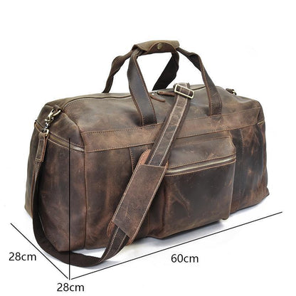 Steel Horse Leather Colden Duffle Bag | Large Capacity Leather Weekender