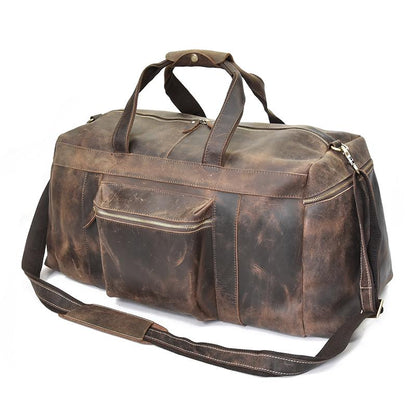 Steel Horse Leather Colden Duffle Bag | Large Capacity Leather Weekender