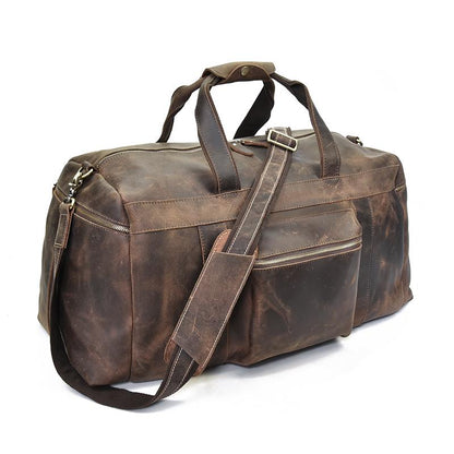 Steel Horse Leather Colden Duffle Bag | Large Capacity Leather Weekender