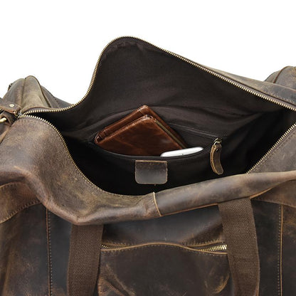 Steel Horse Leather Colden Duffle Bag | Large Capacity Leather Weekender