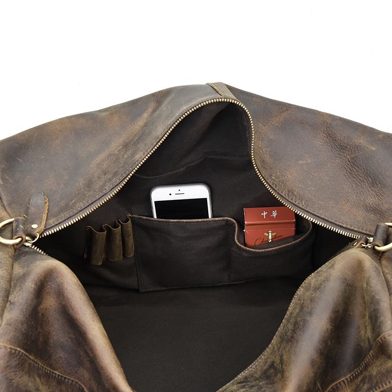 Steel Horse Leather Colden Duffle Bag | Large Capacity Leather Weekender