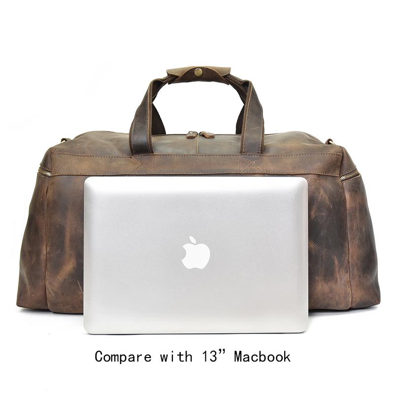 Steel Horse Leather Colden Duffle Bag | Large Capacity Leather Weekender