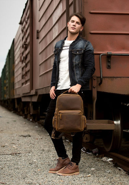 Steel Horse Leather Langley Backpack | Genuine Vintage Leather Backpack