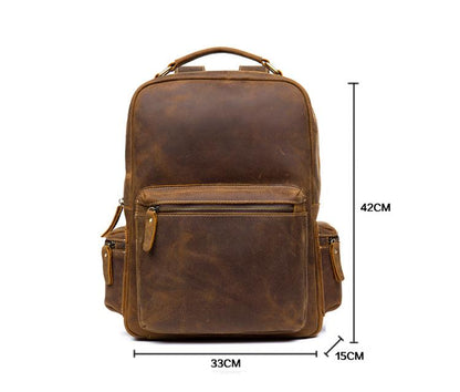 Steel Horse Leather Langley Backpack | Genuine Vintage Leather Backpack