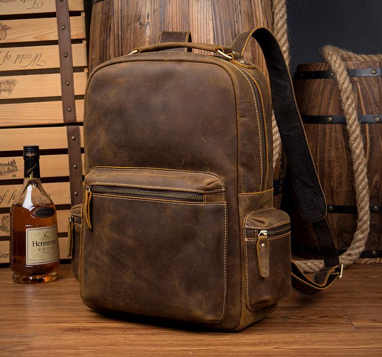 Steel Horse Leather Langley Backpack | Genuine Vintage Leather Backpack