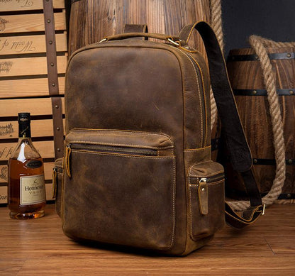 Steel Horse Leather Langley Backpack | Genuine Vintage Leather Backpack