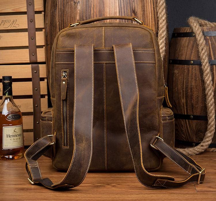 Steel Horse Leather Langley Backpack | Genuine Vintage Leather Backpack