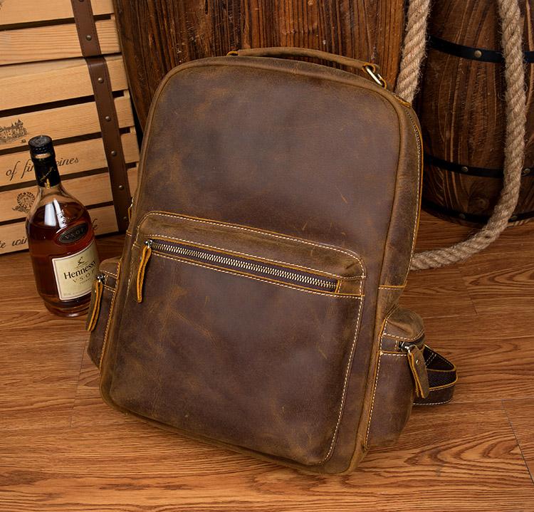 Steel Horse Leather Langley Backpack | Genuine Vintage Leather Backpack