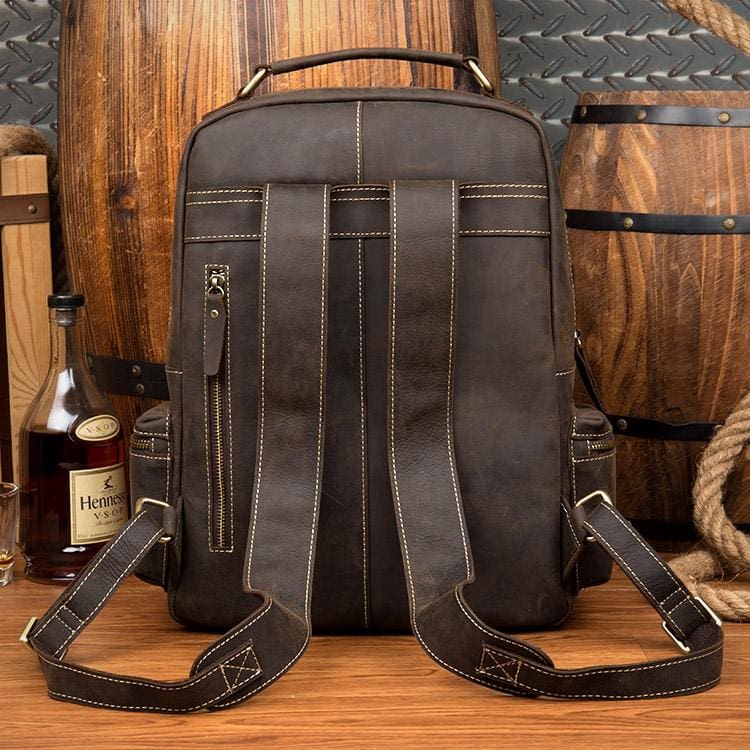Steel Horse Leather Langley Backpack | Genuine Vintage Leather Backpack
