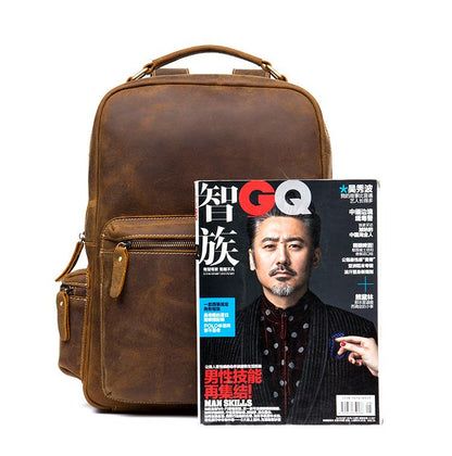 Steel Horse Leather Langley Backpack | Genuine Vintage Leather Backpack