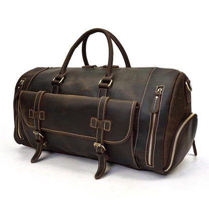 Steel Horse Leather "The Bard" Weekender Leather Duffle Bag