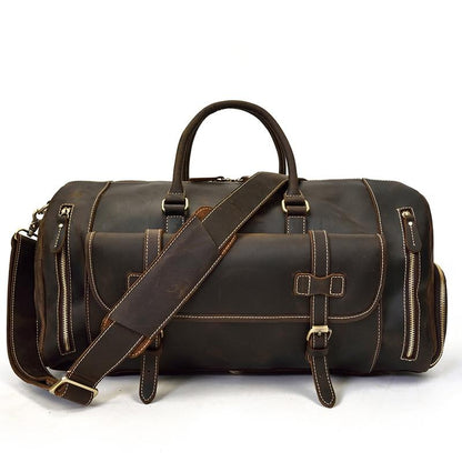 Steel Horse Leather "The Bard" Weekender Leather Duffle Bag