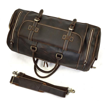 Steel Horse Leather "The Bard" Weekender Leather Duffle Bag