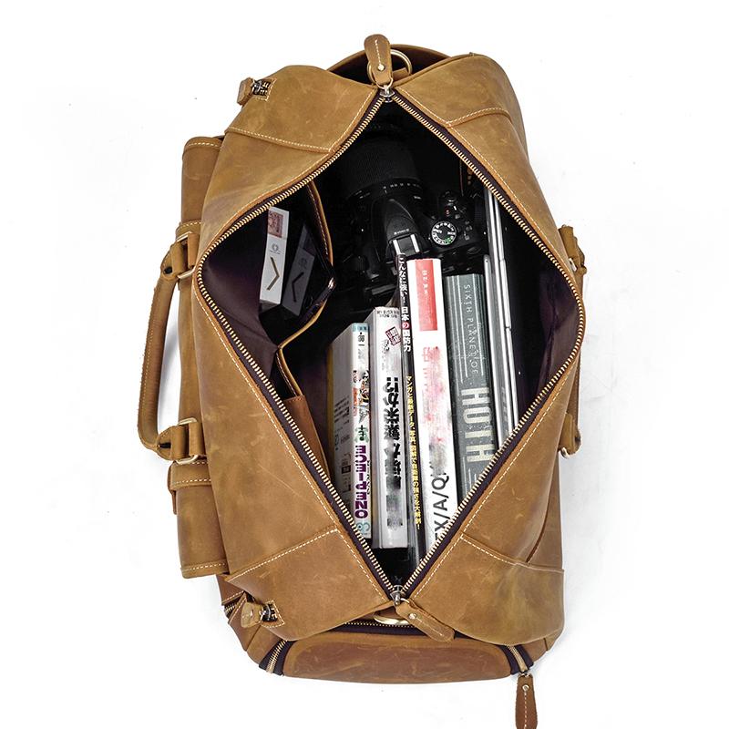 Steel Horse Leather "The Bard" Weekender Leather Duffle Bag