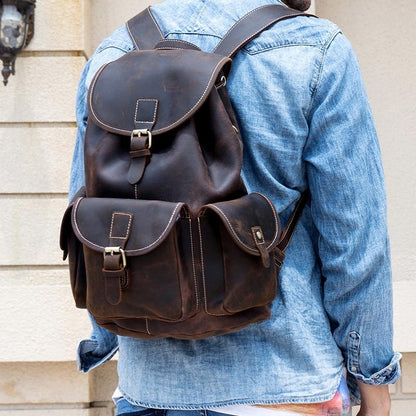 Steel Horse Leather “The Asmund”Backpack Leather Rucksack