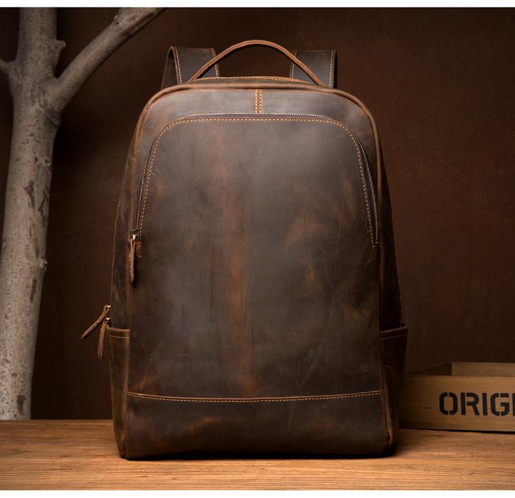 Steel Horse Leather Vernon Backpack | Genuine Vintage Leather Minimalist Backpack