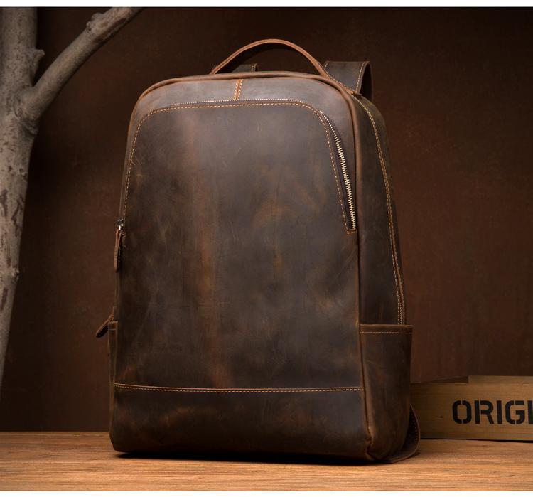 Steel Horse Leather Vernon Backpack | Genuine Vintage Leather Minimalist Backpack