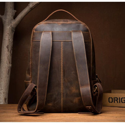 Steel Horse Leather Vernon Backpack | Genuine Vintage Leather Minimalist Backpack