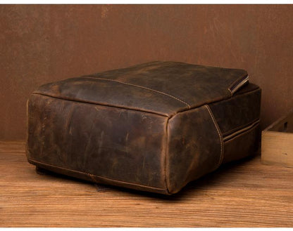 Steel Horse Leather Vernon Backpack | Genuine Vintage Leather Minimalist Backpack