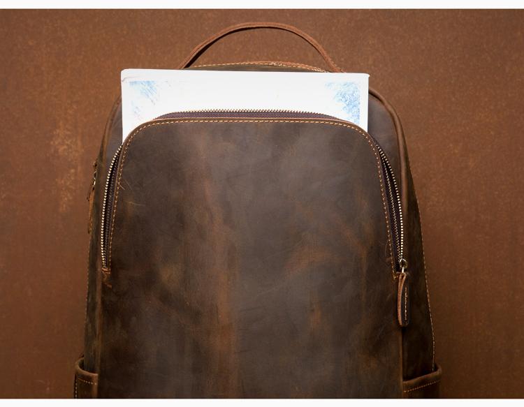 Steel Horse Leather Vernon Backpack | Genuine Vintage Leather Minimalist Backpack