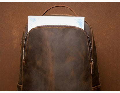 Steel Horse Leather Vernon Backpack | Genuine Vintage Leather Minimalist Backpack