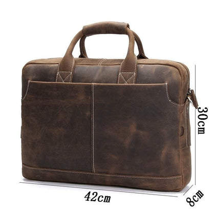 Steel Horse Leather Welch Briefcase | Vintage Leather Messenger Bag
