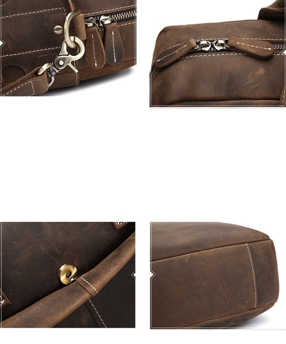 Steel Horse Leather Welch Briefcase | Vintage Leather Messenger Bag