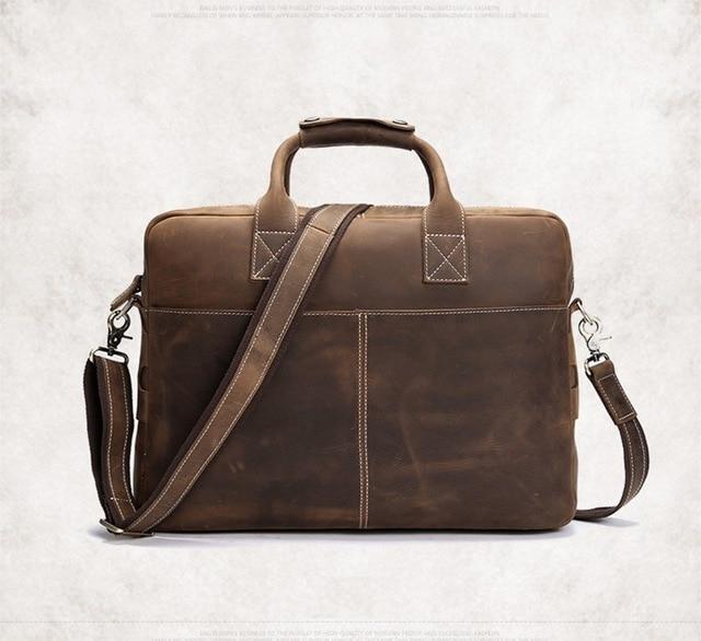 Steel Horse Leather Welch Briefcase | Vintage Leather Messenger Bag
