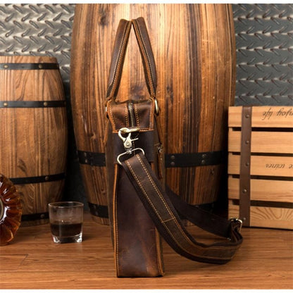 Steel Horse Leather Viggo Briefcase | Genuine Leather Messenger Bag