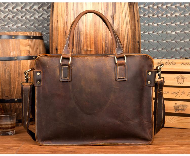 Steel Horse Leather Viggo Briefcase | Genuine Leather Messenger Bag