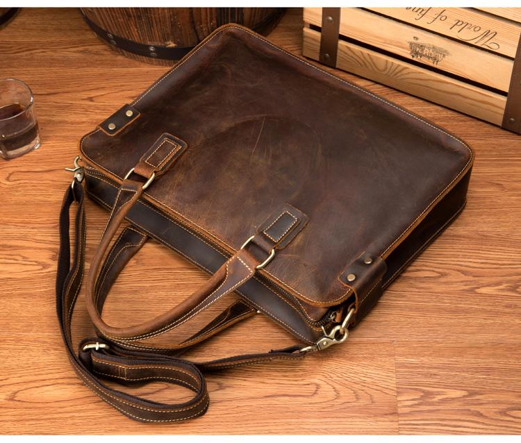 Steel Horse Leather Viggo Briefcase | Genuine Leather Messenger Bag