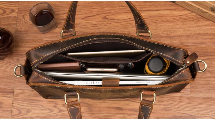 Steel Horse Leather Viggo Briefcase | Genuine Leather Messenger Bag