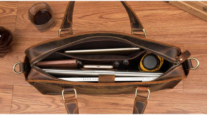 Steel Horse Leather Viggo Briefcase | Genuine Leather Messenger Bag
