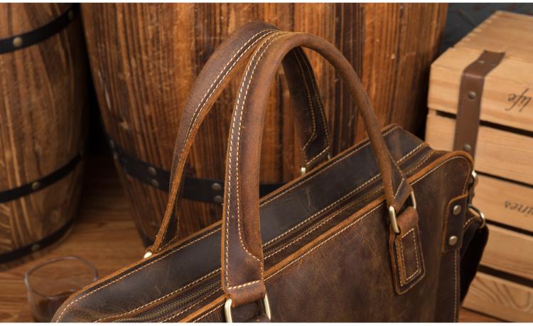 Steel Horse Leather Viggo Briefcase | Genuine Leather Messenger Bag