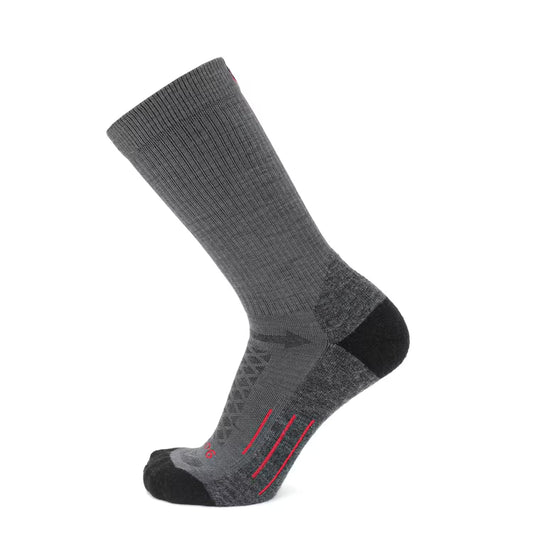 GRIP6 Graphite - Hike Crew Midweight Merino Wool Sock