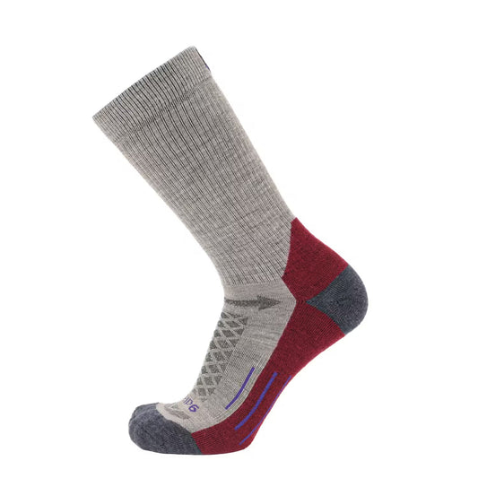 GRIP6 Berry - Hike Crew Midweight Merino Wool Sock
