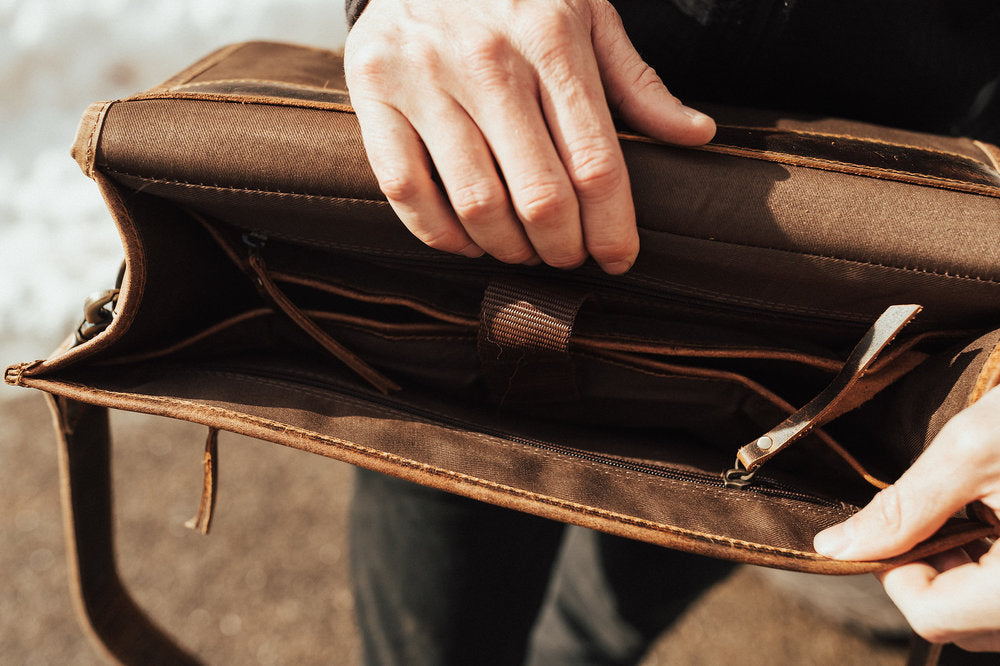 Kodiak Leather Buffalo Leather Briefcase