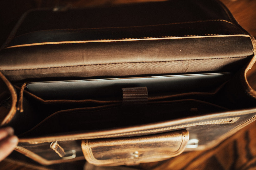 Kodiak Leather Buffalo Leather Briefcase