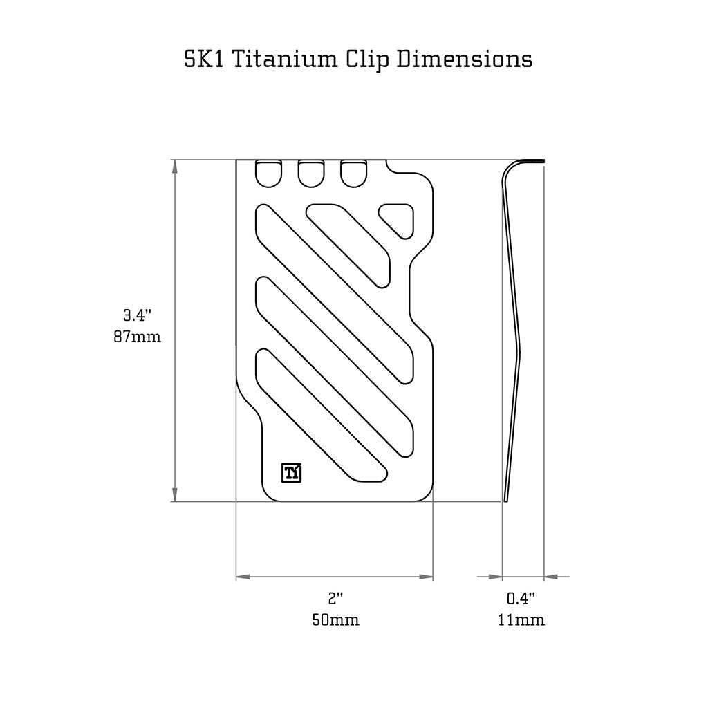 DANGO SK1 TITANIUM MONEY CLIP