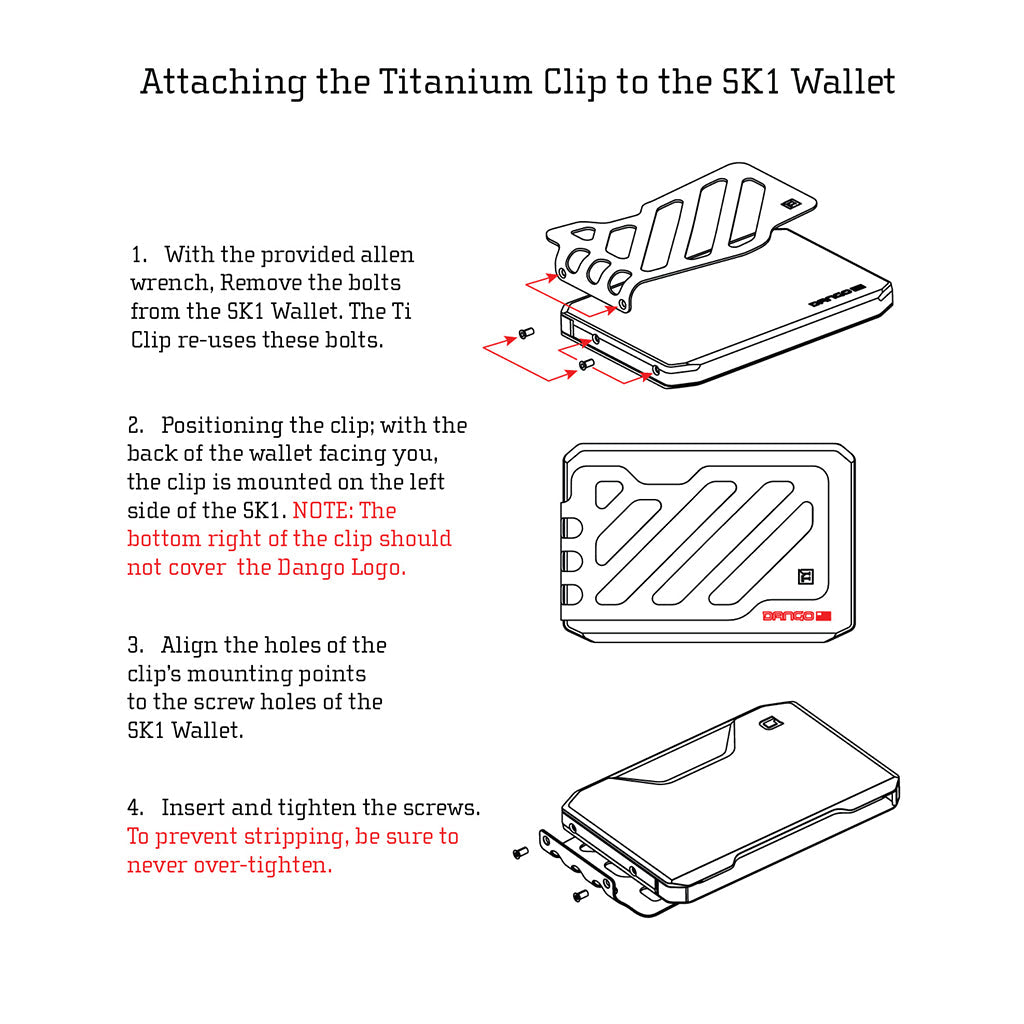 DANGO SK1 TITANIUM MONEY CLIP