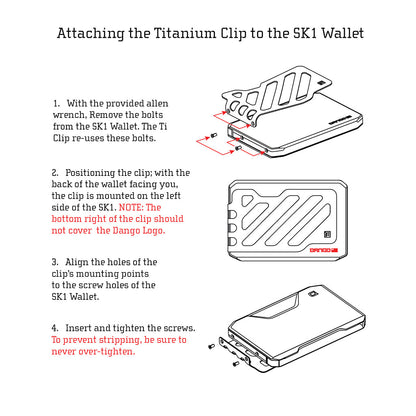 DANGO SK1 TITANIUM MONEY CLIP