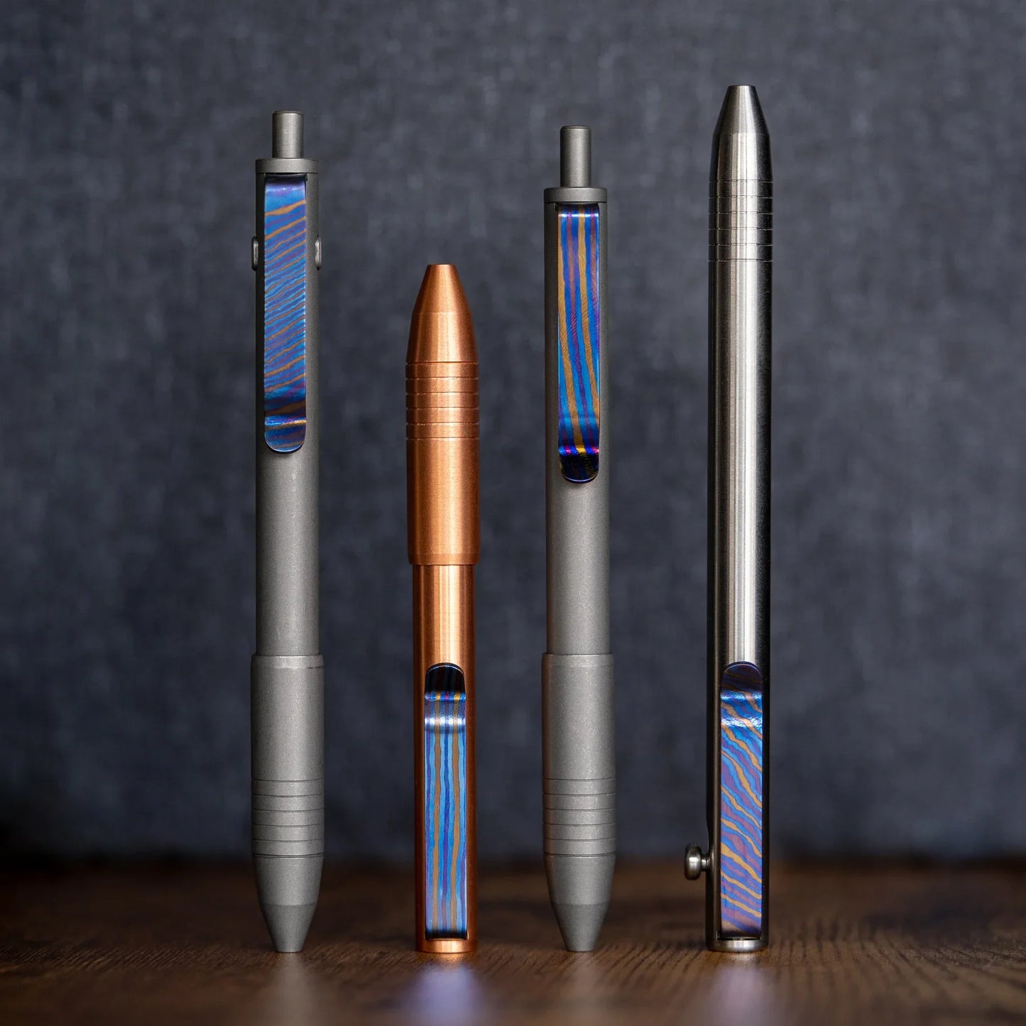 Big Idea Design Titanium Damascus CNC Milled Pocket Clip