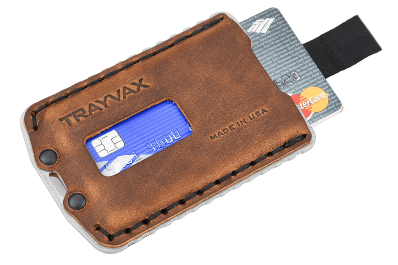 Trayvax Ascent Wallet - Raw Tobacco Brown