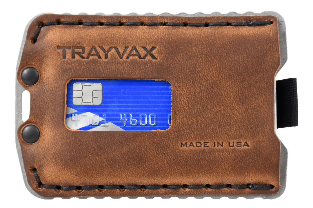 Trayvax Ascent Wallet - Raw Tobacco Brown