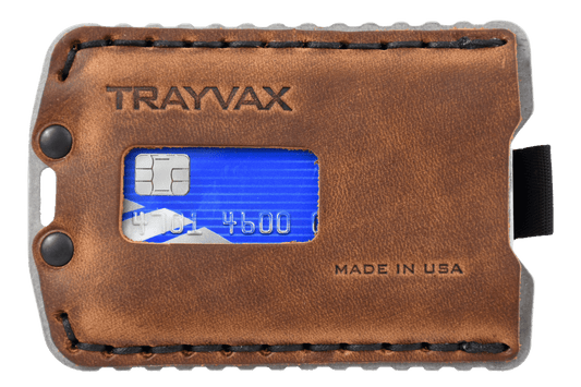 Trayvax Ascent Wallet - Raw Tobacco Brown